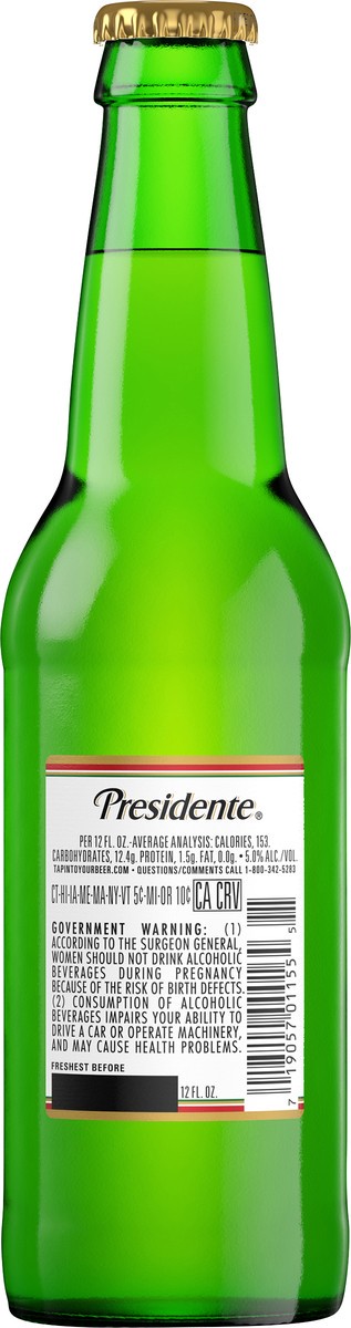 slide 7 of 7, Presidente Beer, 12 fl oz