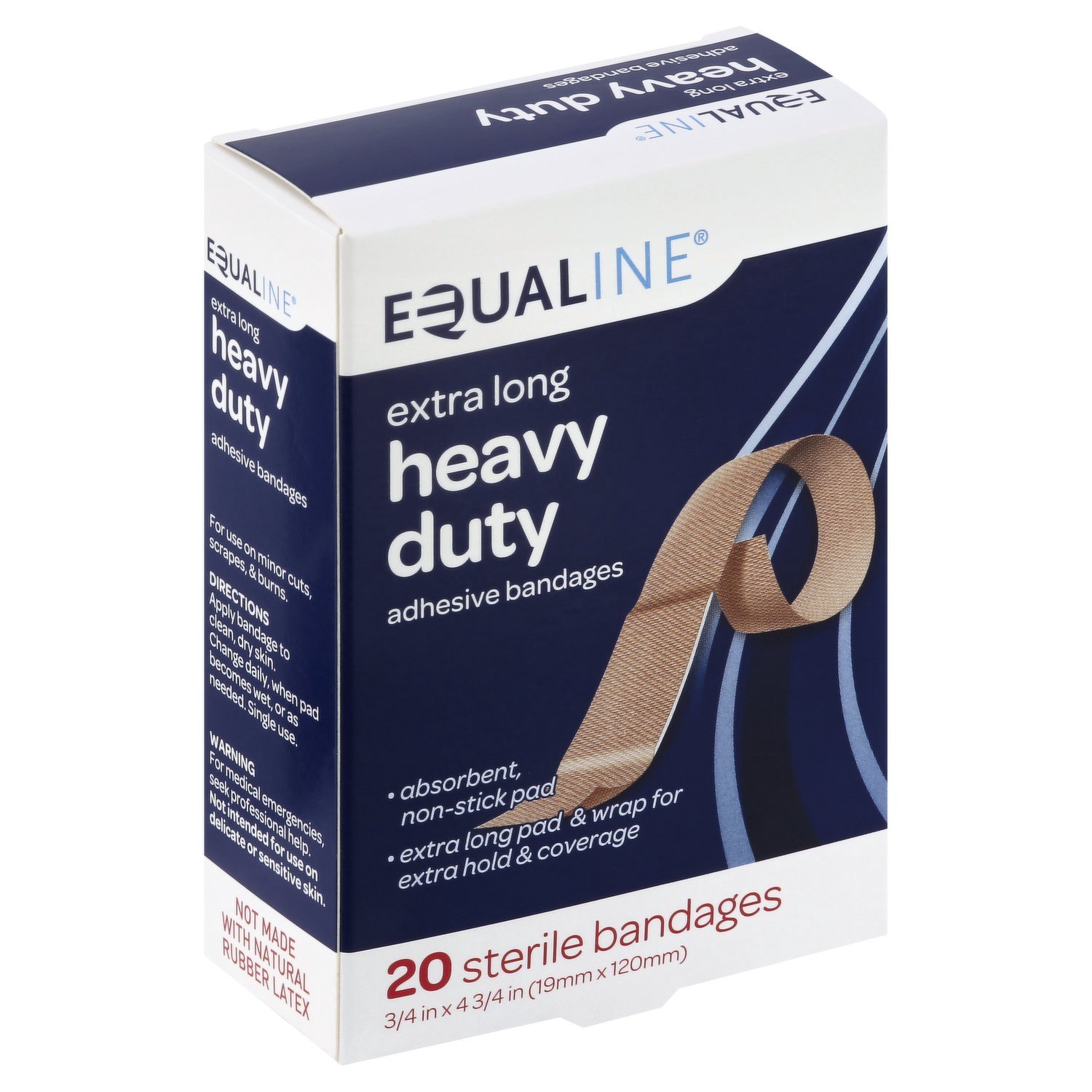 slide 1 of 1, Equaline Extra Length Bandages, 20 ct