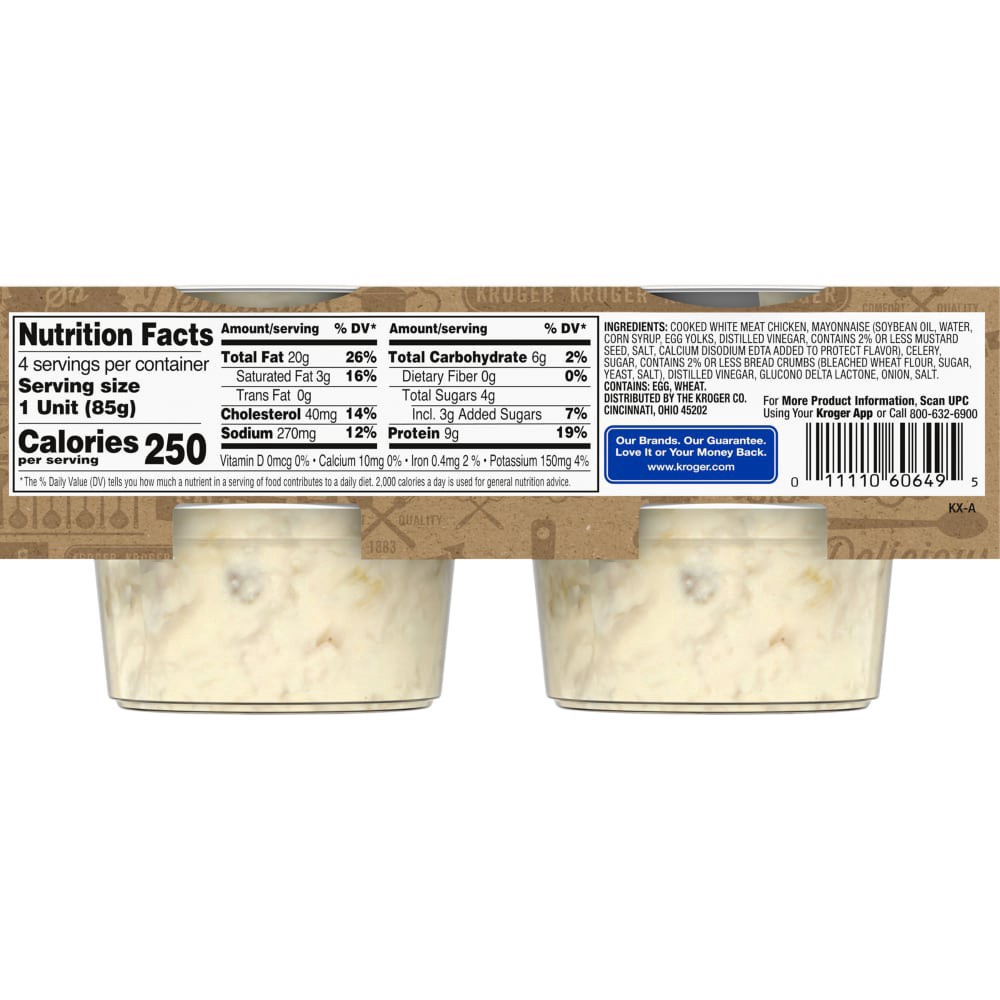 slide 3 of 3, Kroger Chicken Salad, 4 ct; 3 oz