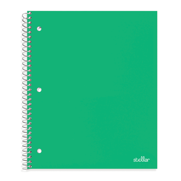 slide 1 of 1, Office Depot Brand Stellar Poly Notebook, 8-1/2'' X 11'', 1 Subject, College Ruled, 200 Pages (100 Sheets), Green, 100 ct