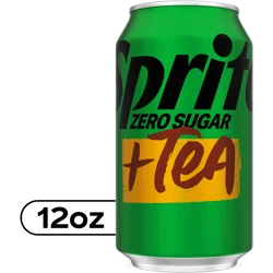 Sprite Zero Sugar + Tea Soda Soft Drink Can, 12 fl oz