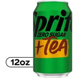 Sprite Zero Sugar + Tea Soda Soft Drink Can, 12 fl oz