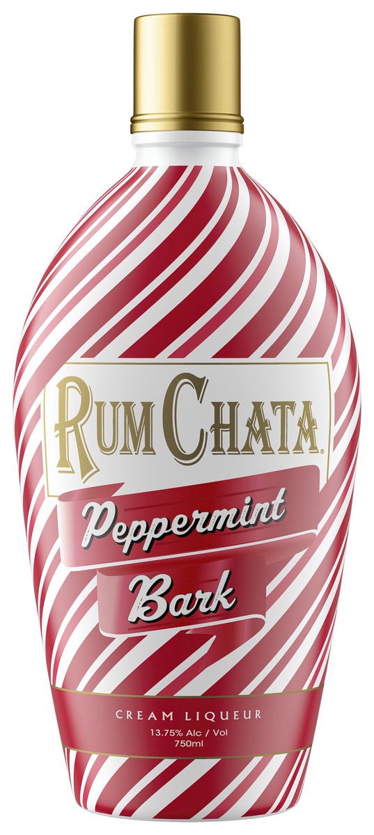 slide 1 of 3, RumChata Peppermint Bark, Made With Premium Caribbean, 750 ml