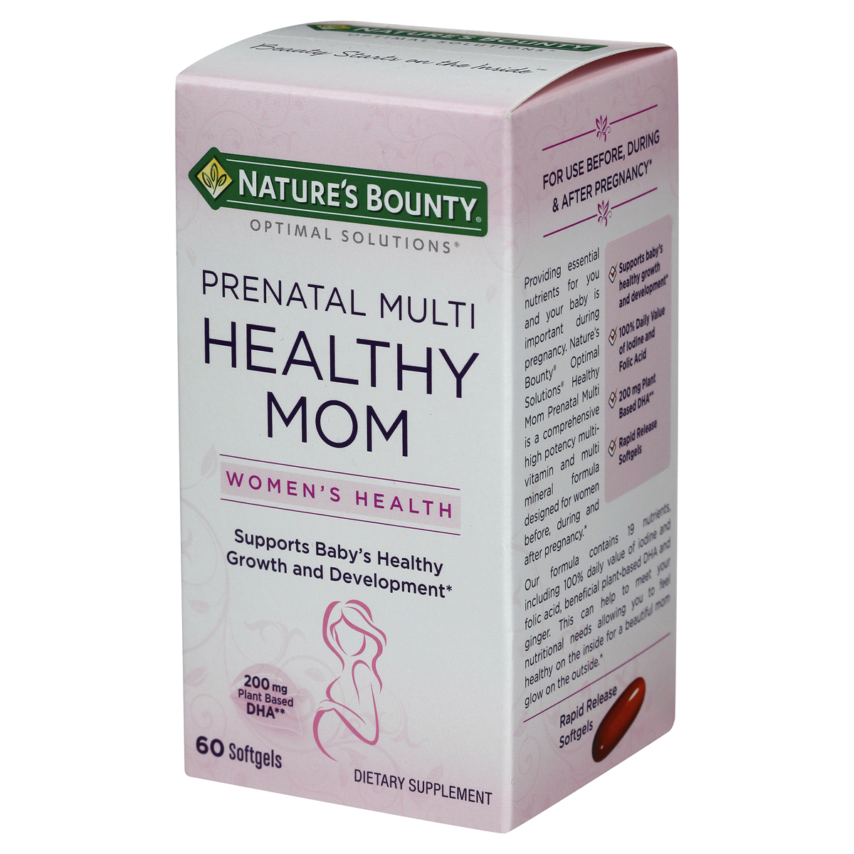 slide 2 of 8, Nature's Bounty Prenatal Multi Healthy Mom Softgels, 60 ct