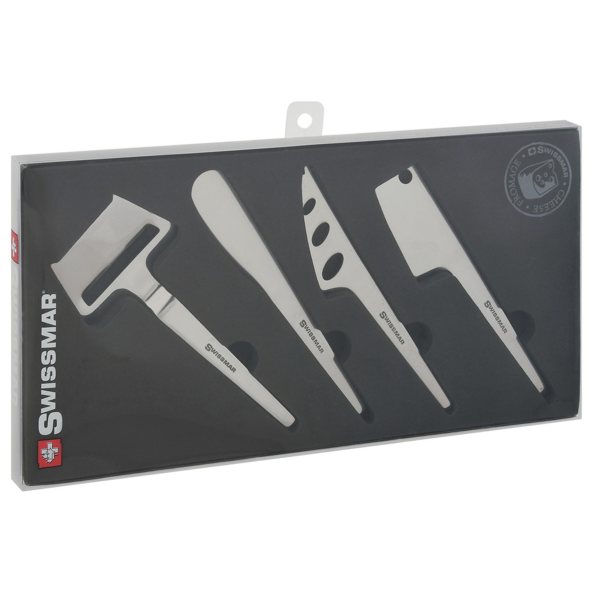 slide 2 of 9, Swissmar Slim-Line High Polished Stainless Steel Cheese Knife Set 4 Pieces, 4 ct