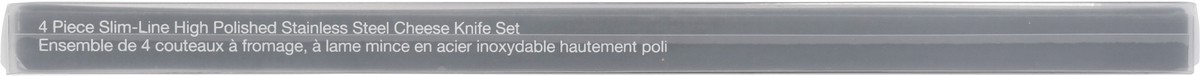 slide 4 of 9, Swissmar Slim-Line High Polished Stainless Steel Cheese Knife Set 4 Pieces, 4 ct