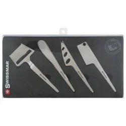 Swissmar Slim-Line High Polished Stainless Steel Cheese Knife Set 4 Pieces