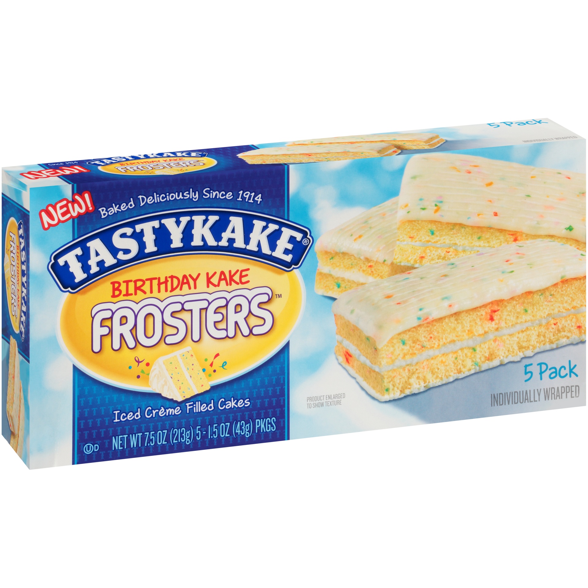 slide 1 of 1, Tastykake Bday Kake Frosters, 7.5 oz