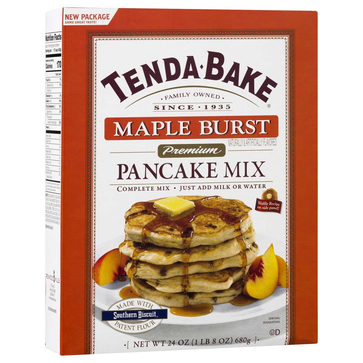 slide 2 of 10, Tenda-Bake Pancake Mix, Maple Burst, Premium, 24 oz