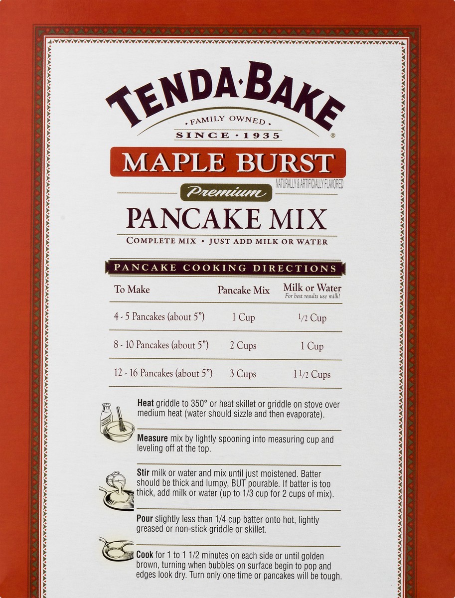 slide 10 of 10, Tenda-Bake Pancake Mix, Maple Burst, Premium, 24 oz