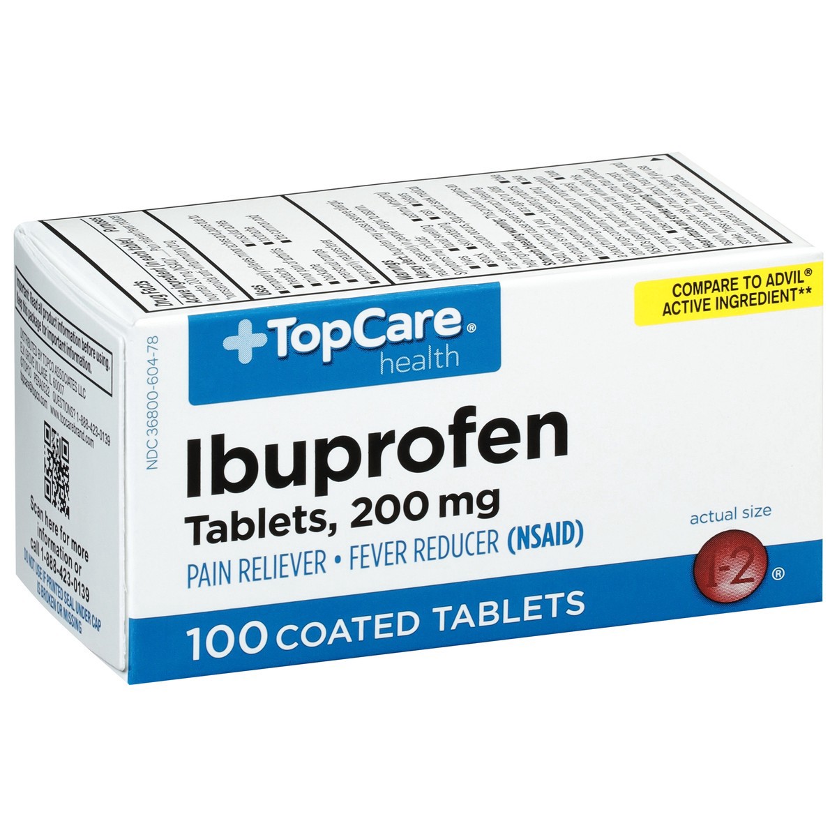 slide 4 of 15, Topcare Med Ibuprofen Tabs, 100 ct