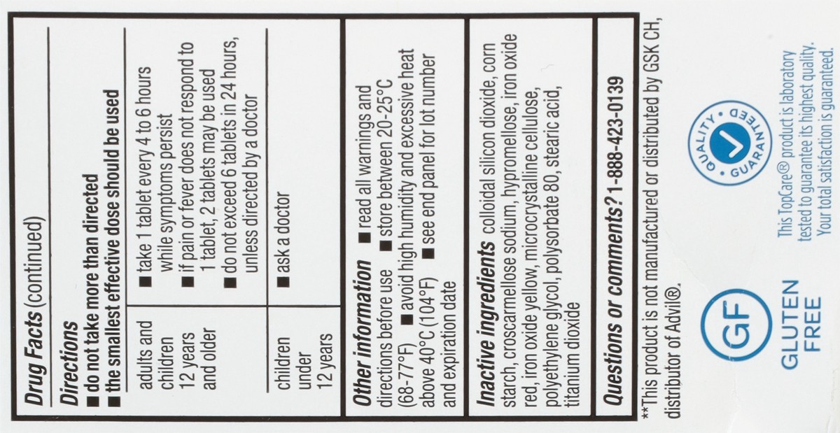 slide 14 of 15, Topcare Med Ibuprofen Tabs, 100 ct