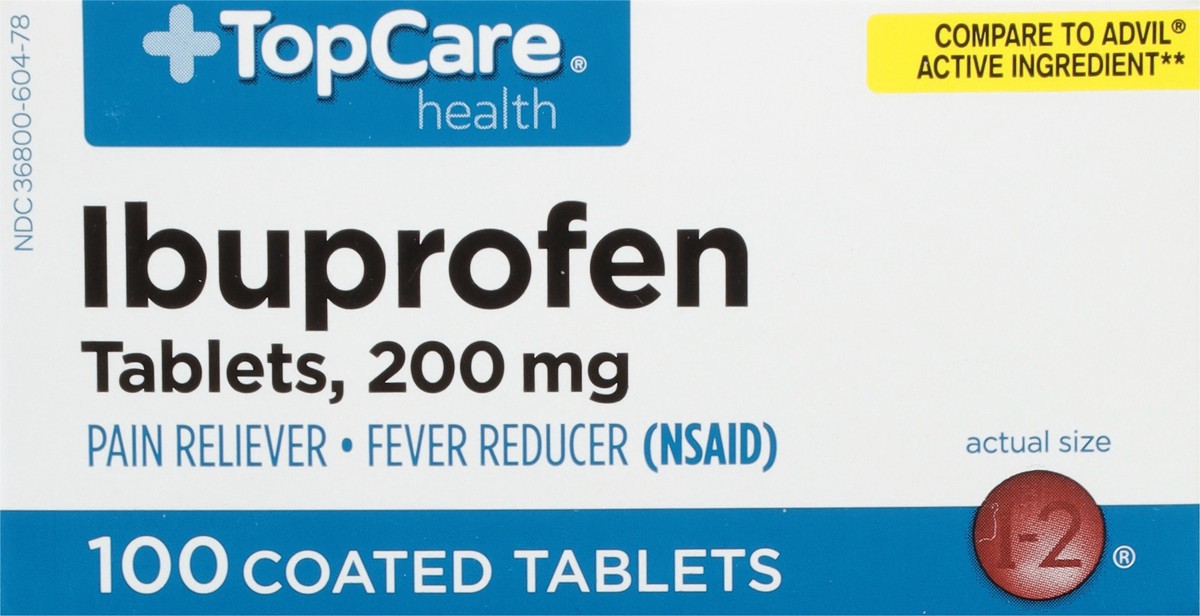 slide 15 of 15, Topcare Med Ibuprofen Tabs, 100 ct