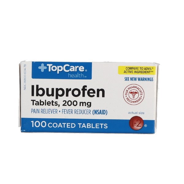 slide 1 of 15, Topcare Med Ibuprofen Tabs, 100 ct