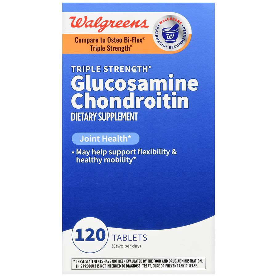 slide 4 of 5, Walgreens Glucosamine Chondroitin Triple Strength, 120 ct