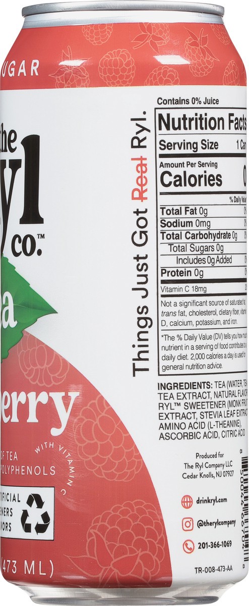 slide 3 of 9, The Ryl Co. Ryl Raspberry Iced Tea - 16 fl oz, 16 fl oz