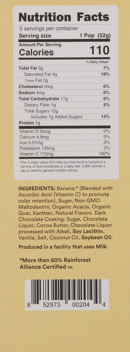 slide 15 of 15, Totally Bananas Plant Based Creamy Banana Blend Dipped in Dark Chocolate Pops 4 - 2.55 fl oz, 4 ct
