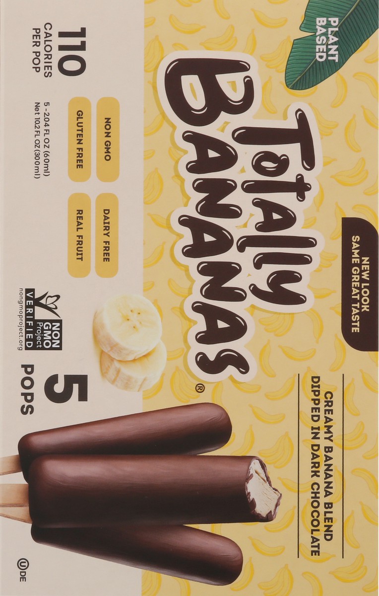 slide 12 of 15, Totally Bananas Plant Based Creamy Banana Blend Dipped in Dark Chocolate Pops 4 - 2.55 fl oz, 4 ct