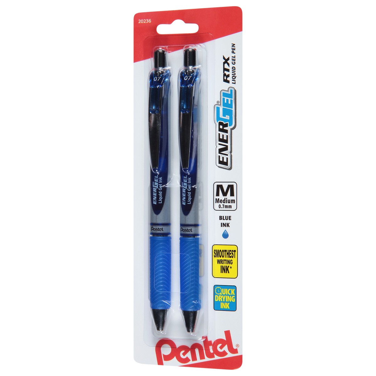 slide 7 of 9, Pentel Energel 0.7 mm Medium Blue Ink Liquid Gel Pen 2 ea, 2 ct