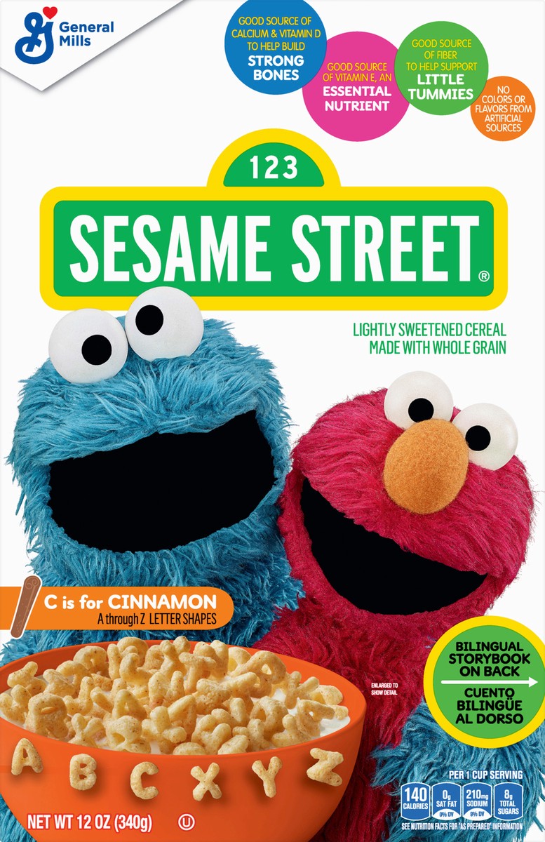 slide 5 of 9, Sesame Street Cinnamon Cereal 12 oz, 12 oz