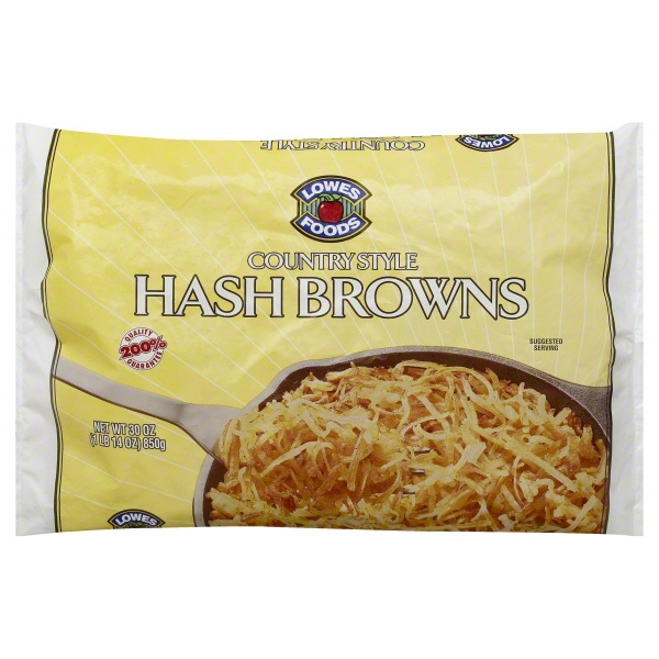 slide 1 of 1, Lowes Foods Country Style Hash Browns, 30 oz