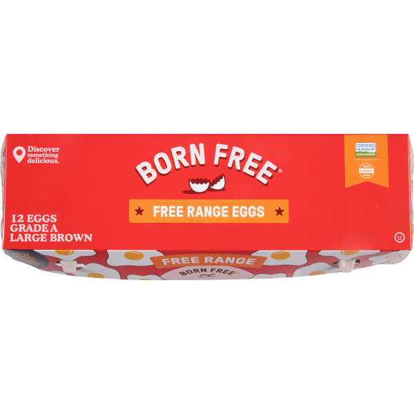 slide 11 of 19, Born Free Free Range Large Brown Eggs, 12 ct