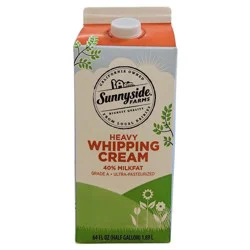 Sunnyside Farms, Heavy Whipping Cream, 40% Milkfat