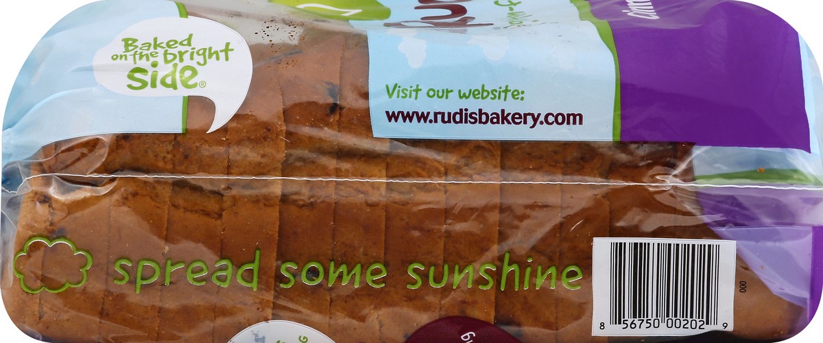 slide 2 of 5, Rudi's Gluten Free Cinnamon Raisin Bread, 18 oz