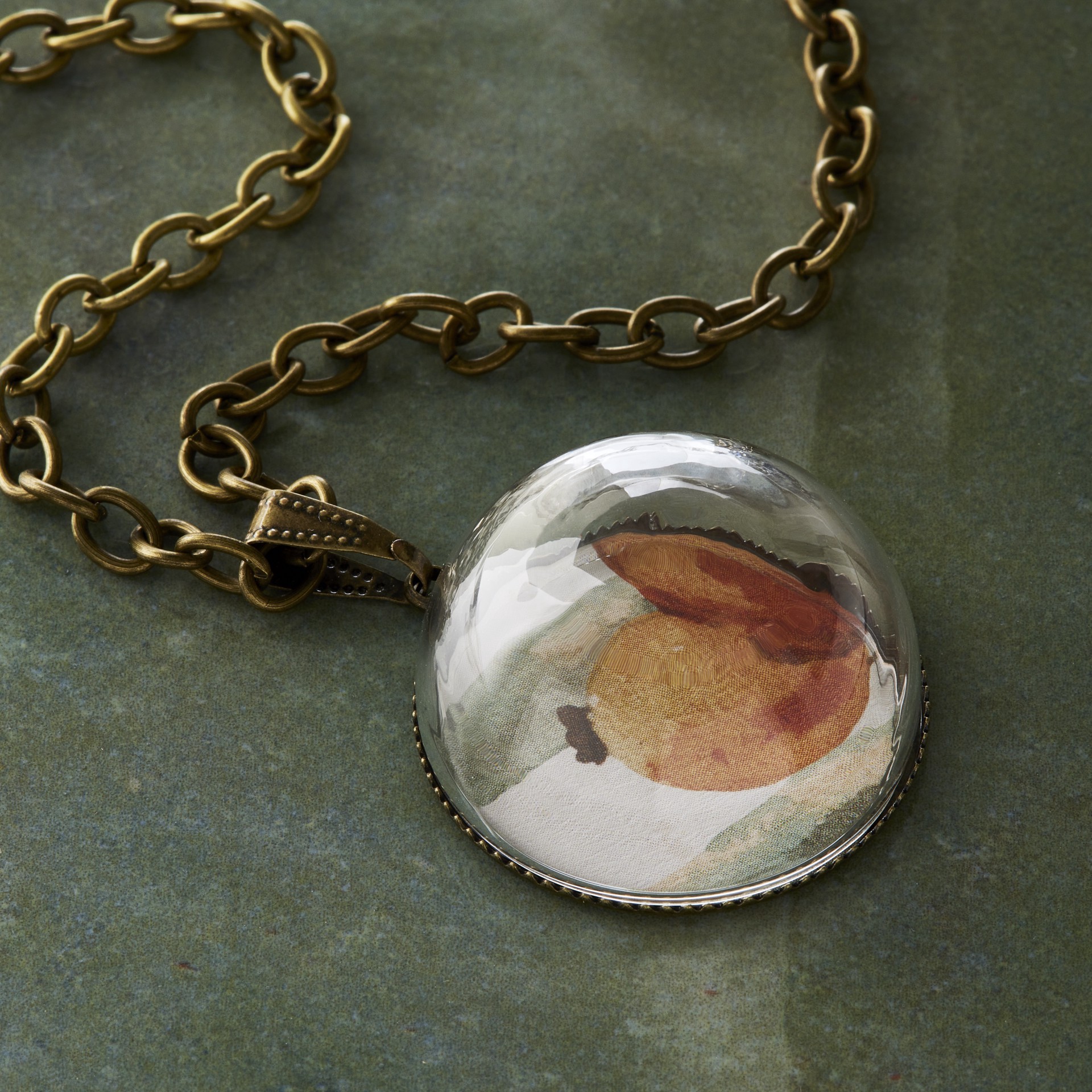 slide 3 of 3, Found Objects Dome Pendant By Bead Landing, 30 mm