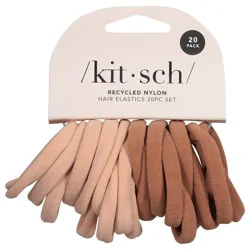 Kitsch Recycled Nylon Hair Elastics, 20 pk