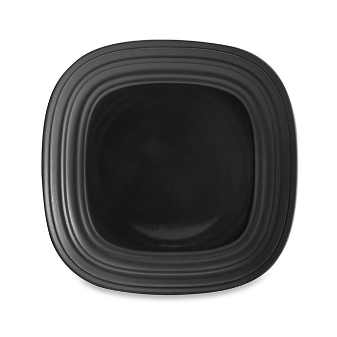 slide 1 of 1, Mikasa Swirl Square Salad Plate - Graphite, 1 ct