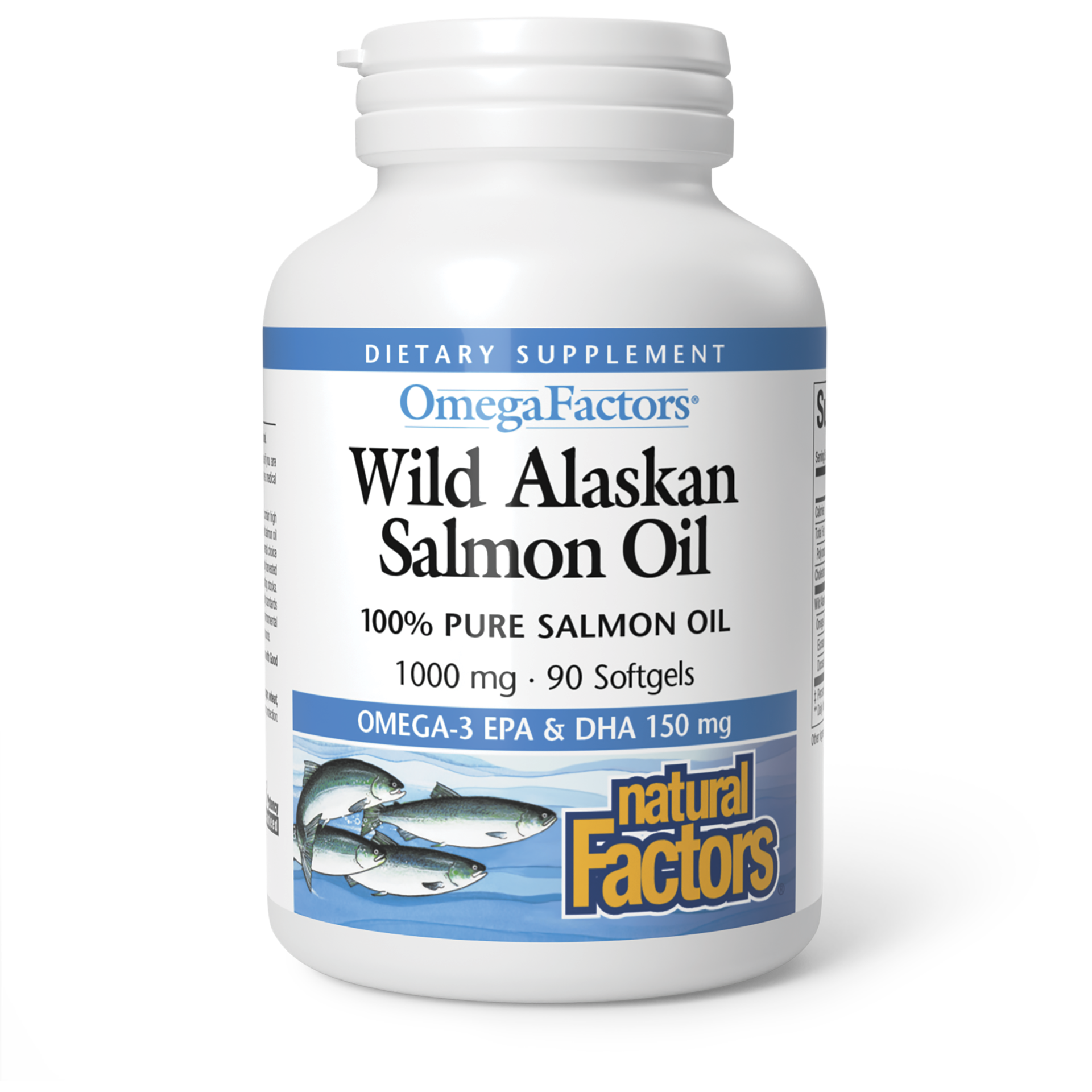 slide 1 of 2, Natural Factors Wild Alaskan Salmon Oil, 90 ct