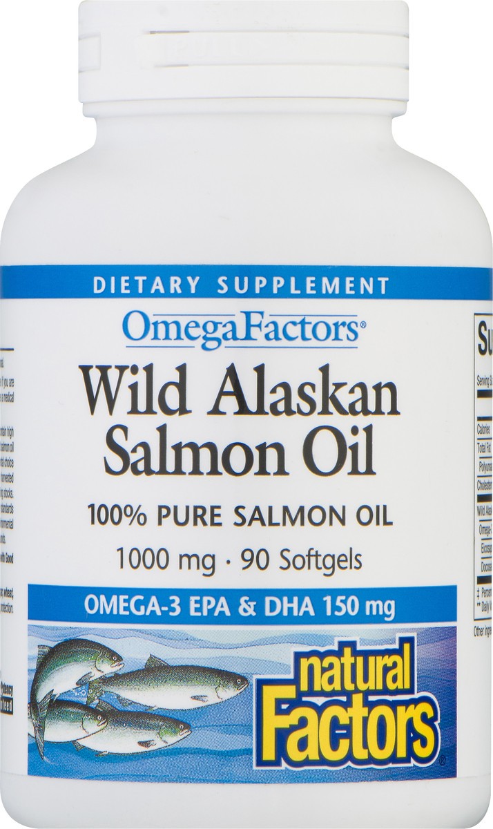 slide 1 of 2, Natural Factors Wild Alaskan Salmon Oil 90 ea, 90 ct