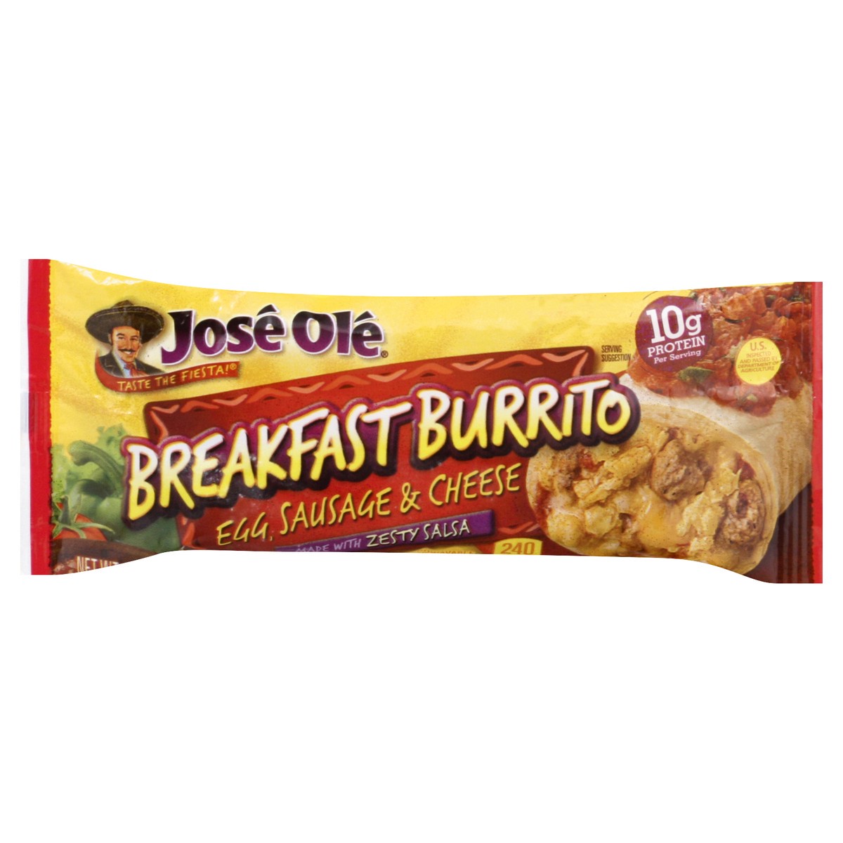 slide 1 of 13, José Olé Egg & Sausage Breakfast Burrito, 4 oz