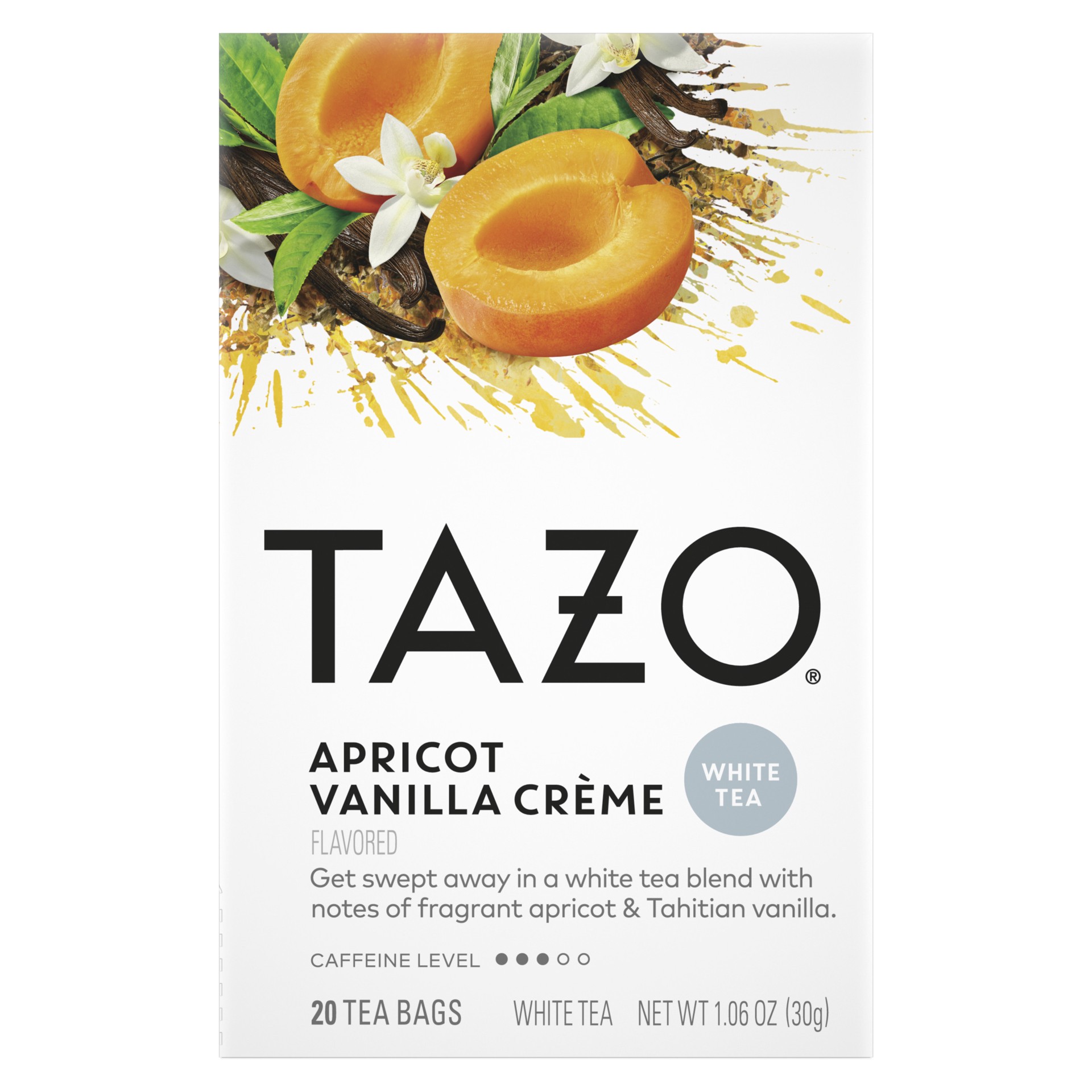 slide 1 of 4, TAZO Tea Bag Vanilla Apricot White, 24 1N, 20 ct