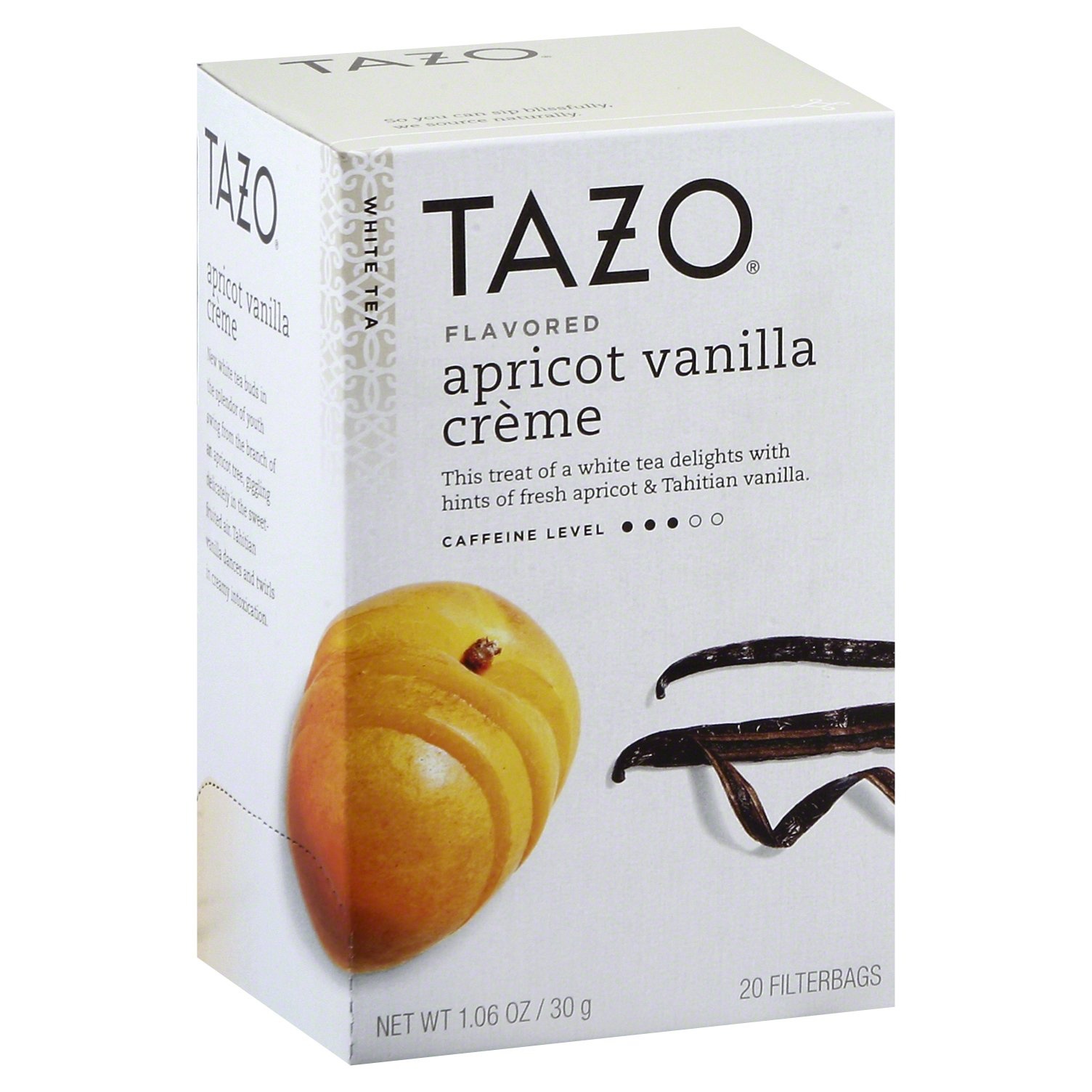 slide 1 of 1, Tazo Flavored Apricot Vanilla Creme White Tea, 20 ct