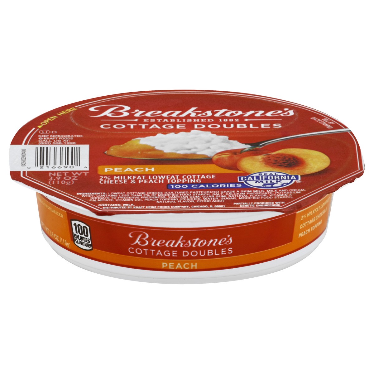 slide 2 of 3, Breakstone's Cottage Cheese 3.9 oz, 3.9 oz