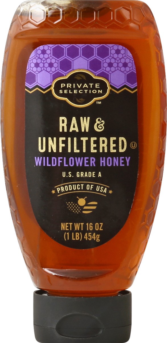 slide 2 of 2, Private Selection Raw & Unfiltered Wildflower Honey, 16 oz