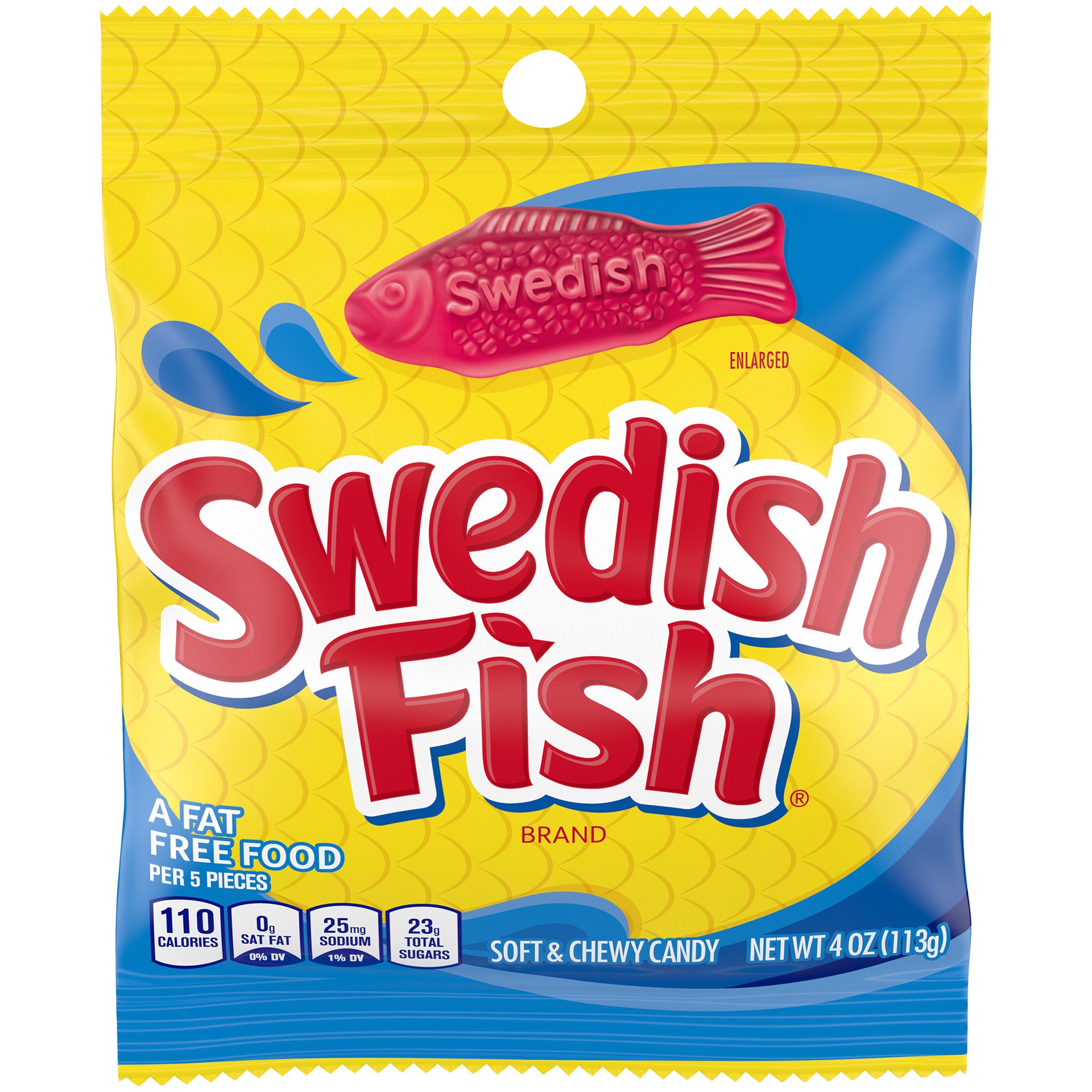 slide 1 of 5, SWEDISH FISH Soft & Chewy Candy, 4 oz Bag, 1 ct