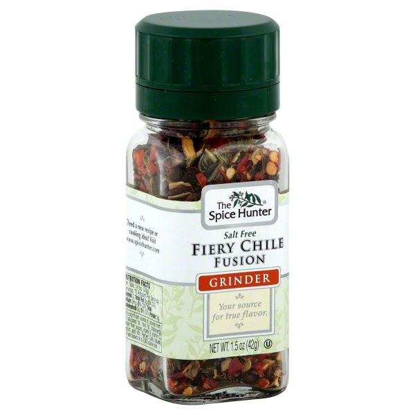 slide 1 of 1, The Spice Hunter Fiery Chile Fusion Salt Free Grinder, 1.5 oz