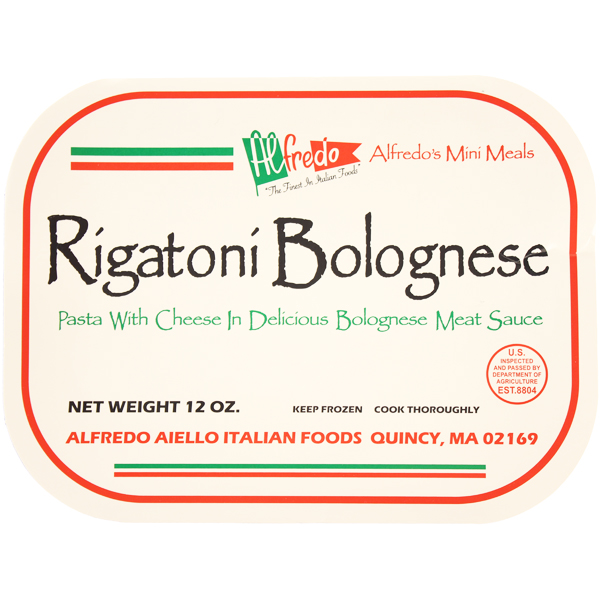 slide 1 of 1, Alfredo Bolognese Rigatoni Microwavable, 12 oz
