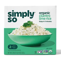 Simply So Gluten Free Frozen Organic Lime and Cilantro Rice - 20 oz