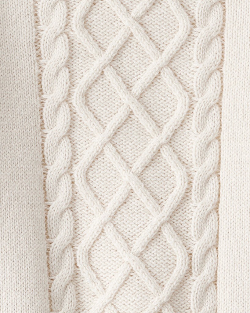 slide 2 of 2, Carter's Baby Girl 3-Piece Cableknit Long-Sleeve Top & Skirt Set - Cream Cream 3M, 3 pc