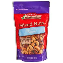 H-E-B Select Ingredients Unsalted Deluxe Mixed Nuts