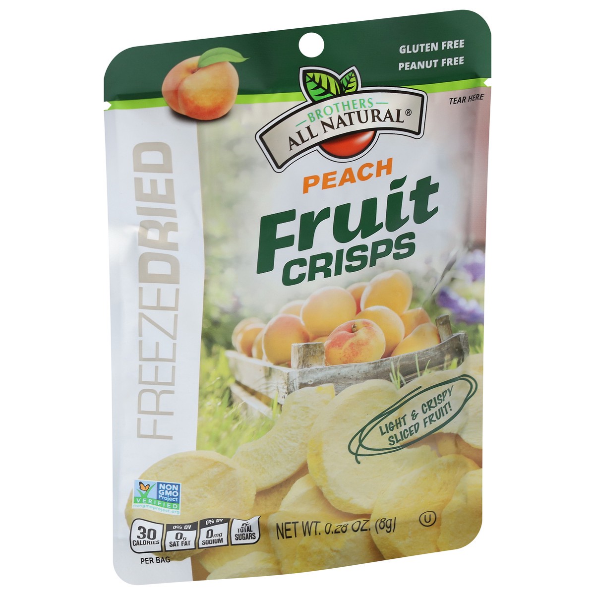 slide 9 of 9, Brothers All Natural Freeze Dried Peach Fruit Crisps 0.28 oz, 0.28 oz