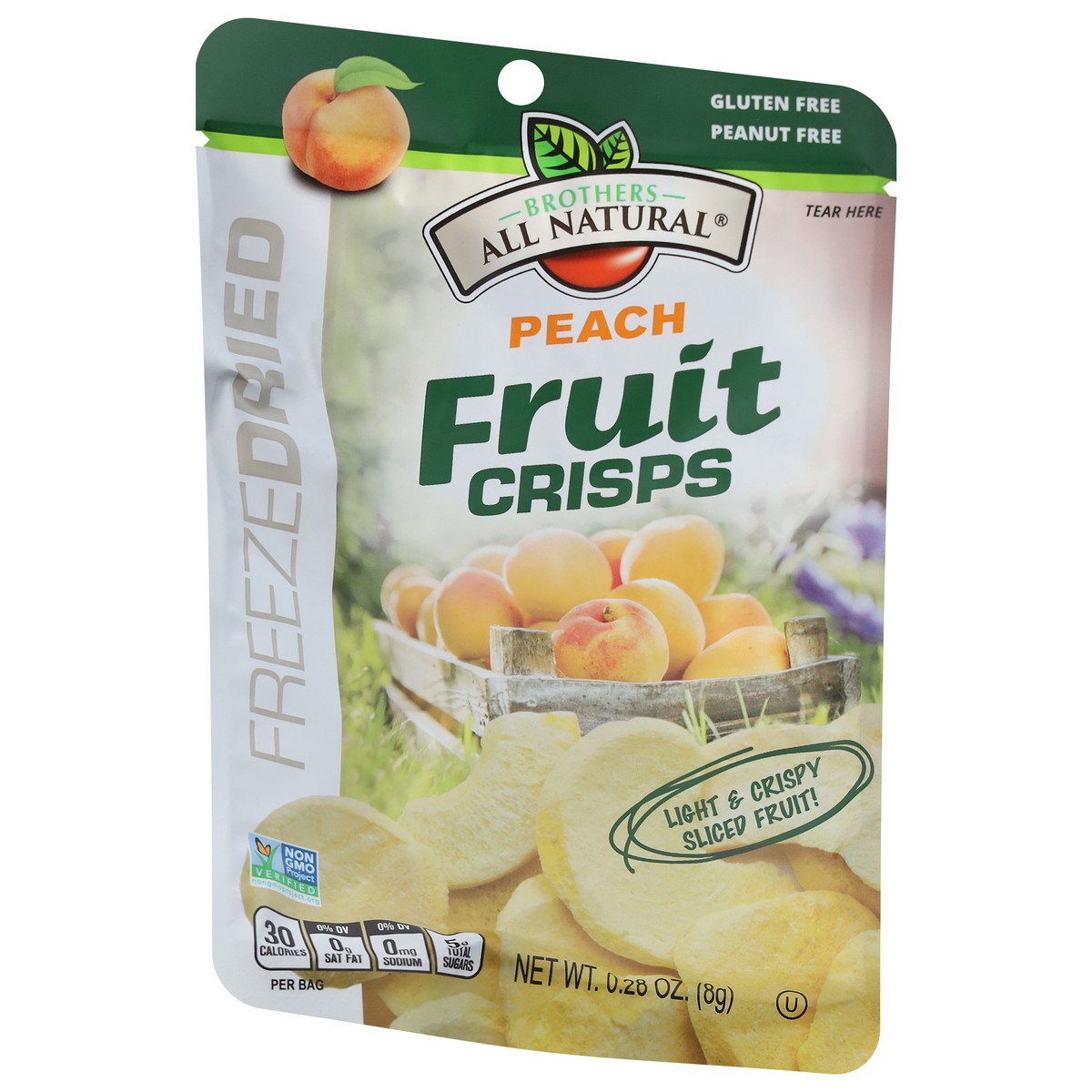 slide 5 of 9, Brothers All Natural Freeze Dried Peach Fruit Crisps 0.28 oz, 0.28 oz