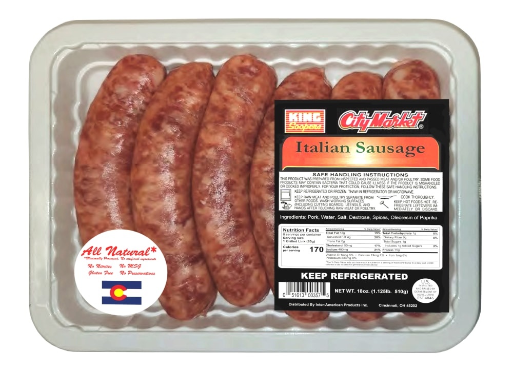 slide 1 of 1, Sweet Italian Pork Sausage Links, 1.12 lb
