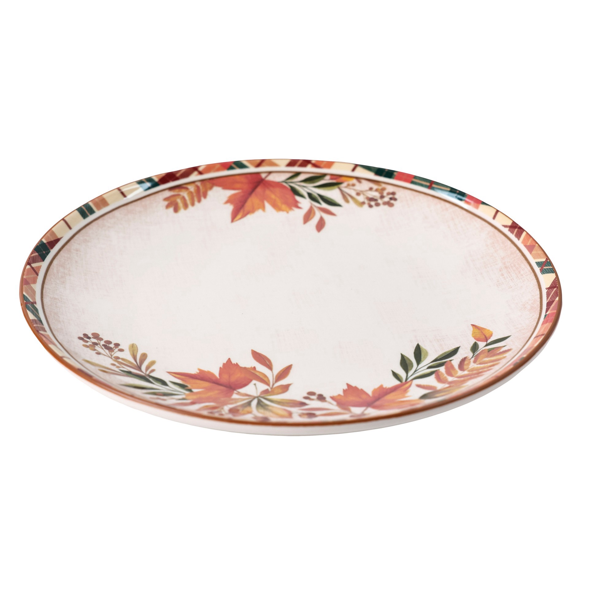 slide 2 of 4, 10" Leaf Ceramic Dinner Plate By Ashland, 10 in