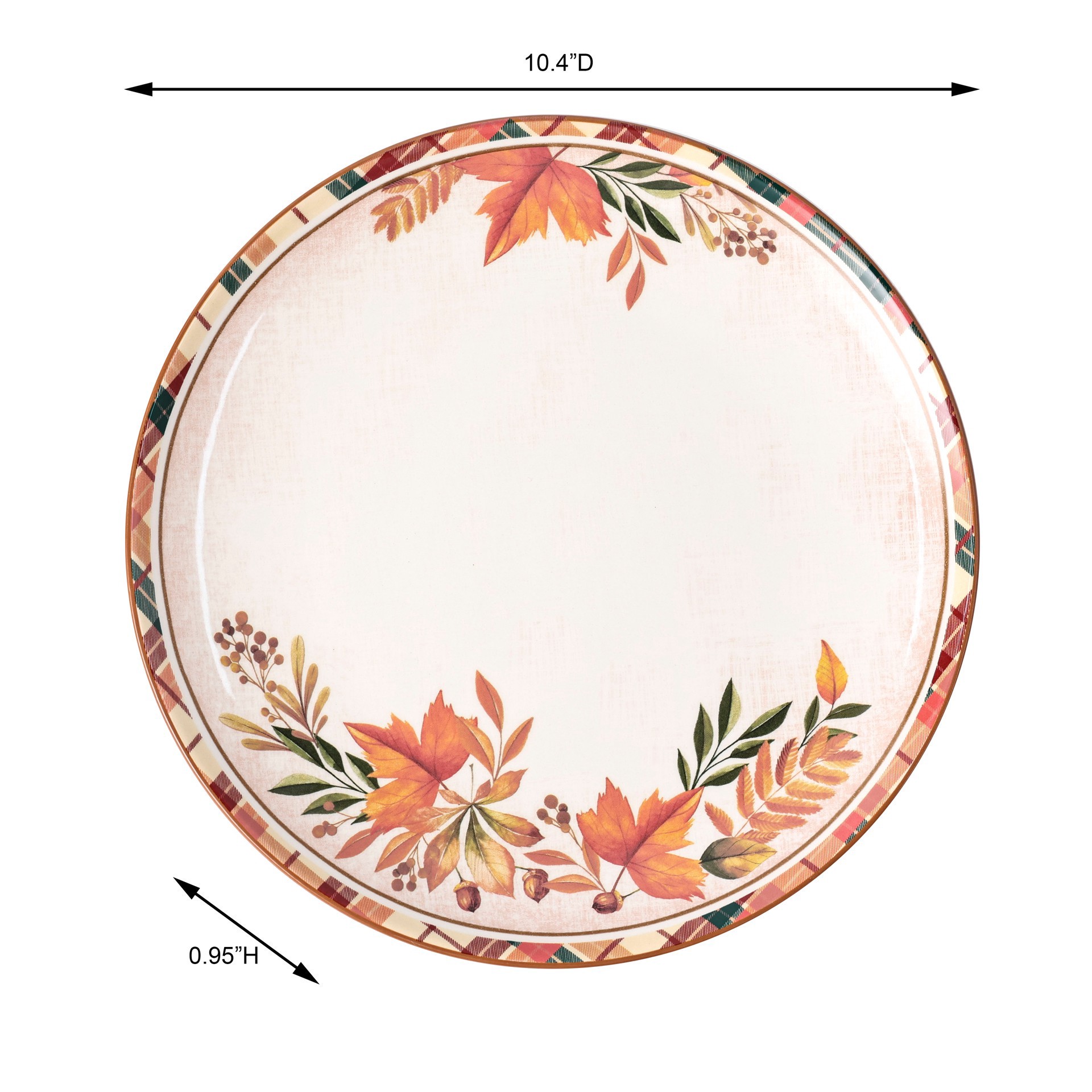slide 4 of 4, 10" Leaf Ceramic Dinner Plate By Ashland, 10 in