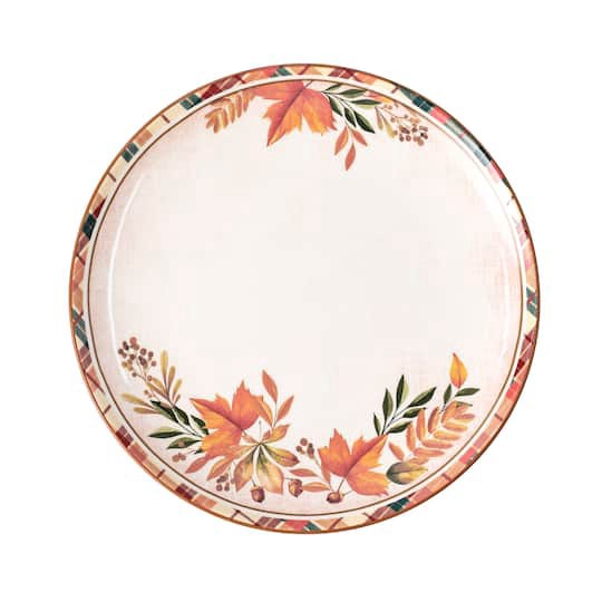 slide 1 of 4, 10" Leaf Ceramic Dinner Plate By Ashland, 10 in